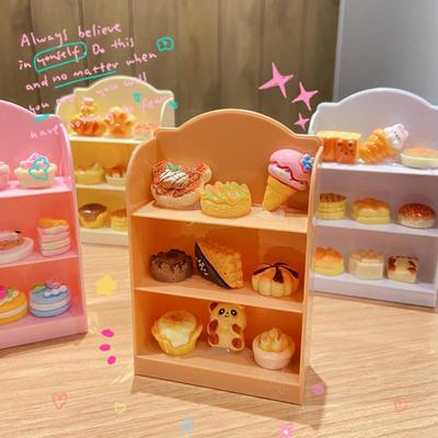 1:12 Miniaturowy Półka Supermarketowa Stojak Ekspozycyjny Półka do Przechowywania Dekoracja Sceny Zabawka Akcesoria do Domku dla Lalek