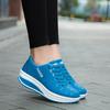 Fashion Women Running Sports Shoes Rocker Shoes Breathable Platform Shoes PU Leather Casual Walking Wedge Heels