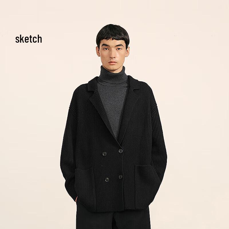 

CROQUIS Мужской свободный кардиган с воротником-стойкой из шерсти S