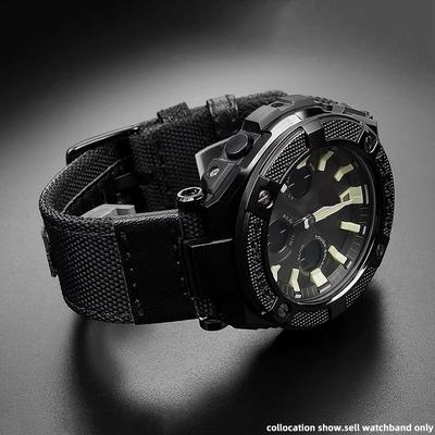 For Casio G-SHOCK GST-W120L S130L S310 GST-B100 Canvas Nylon Watch Strap Breathable Watchband Notch Men's Accessories 24mm Tools