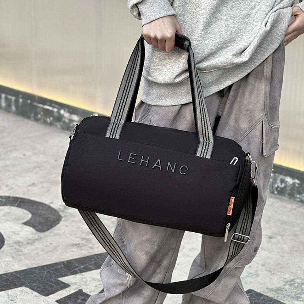 Men's and women's short-distance out simple portable travel bag dry and wet separation fitness yoga bag can be set, tie rod belt shoe compartment