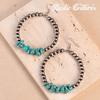 Rustic Couture's Western Turquoise Earrings Boho Vintage Country Statement Jewelry