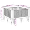 VidaXL Jardinière avec piquets gris clair 42,5x42,5x28,5 cm PP, bac à fleurs, support de jardinière, support de fleurs, bac 368003