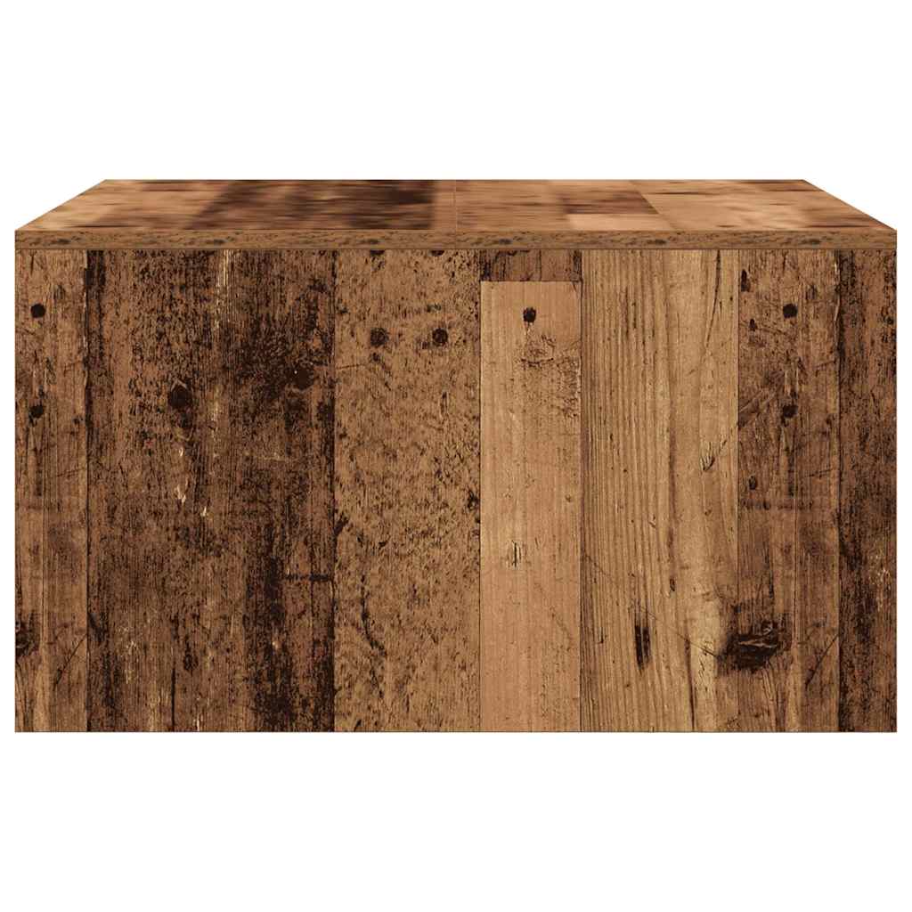 Coffee Table with Drawers Rustic Wood Look 70.5 x 70 x 40 cm