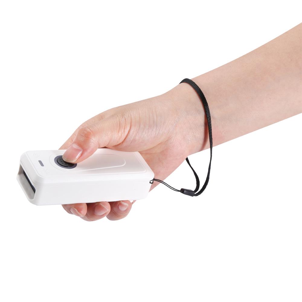 White Wireless 1D QR Code Bluetooth Scanner Gun DL-DM3