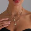 European and American Jewelry Sexy Fashion Retro Ins Wind Starfish Flower Love Necklace Light Luxury Fashion Collarbone Chain