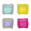 Square Mesh Cosmetic Storage Pouch Multipurpose Sundries Storage Bag Portable Makeup Bags with Zipper Enduring