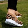 New Spring 2025 leopard print woven mesh casual sports single shoe for women