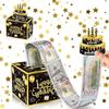 Surprise Birthday Party Decoration with Creative Funny Pumping Cash Money Box with Cake Card For Friends