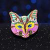 Jewelry Accessories Cat Enamel Brooch Exaggerated Vintage Collar Pin Retro Drip Oil Brooch  Girls