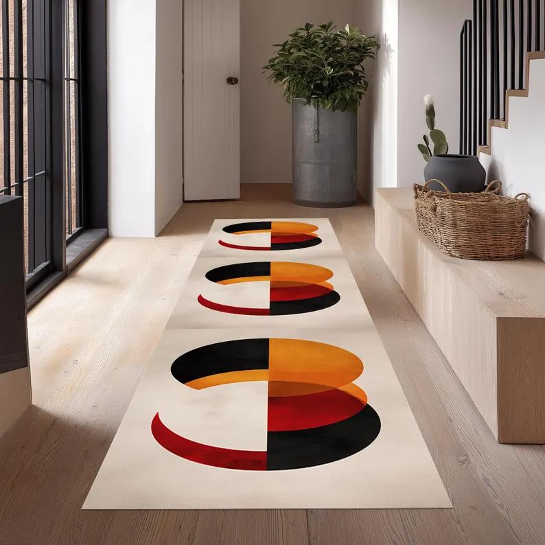 Ковровая дорожка в стиле ар-деко Ковровая дорожка ар-деко Ковер ар-деко Минималистичная ковровая дорожка Ковер в стиле ар-деко Золотая и зеленая ковровая дорожка 40X60CM