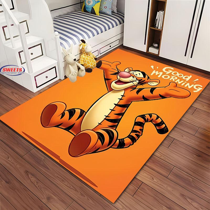 1 Pezzo Tappeto Area Winnie the Pooh Tigger, Tappeti Soggiorno e Camera da Letto, Tappetino Divano Camera Bambini, Tappeto Antiscivolo Pavimento Zerbino, Regalo per Bambini