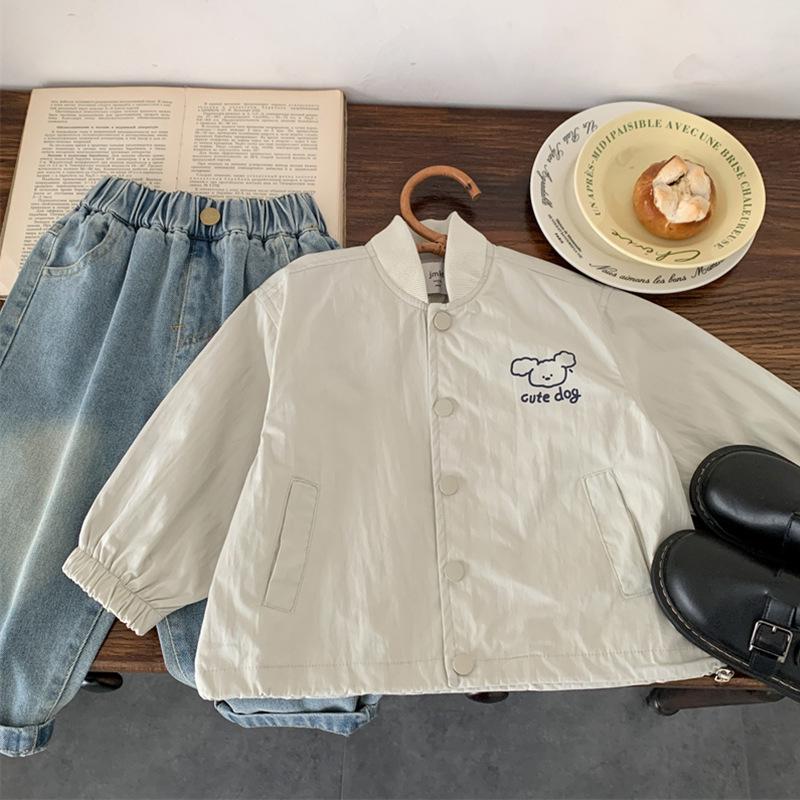 Boys' Cartoon Windbreaker: Spring & Autumn 2025 Jacket, Kids' Streetwear, New Style Outerwear