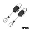 Easy-Pull Buckle Retractable Keychain With Scale Ruler Anti-Lost For Fishing Gear Multi-Function Tackle Accessory