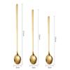 Gold Small Ice Cream Sugar Soup Tableware Dessert Spoon Stirring Spoon Coffee Spoon Teaspoon