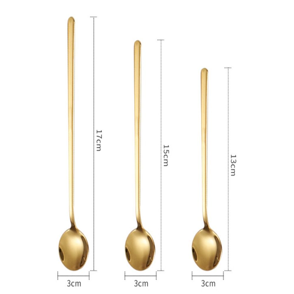 Gold Small Ice Cream Sugar Soup Tableware Dessert Spoon Stirring Spoon Coffee Spoon Teaspoon