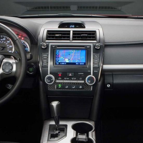 Carbon Fiber Interior Manual Climate Control Cover Trim For Toyota Camry 2012-14