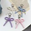Bead Bow Lace Pearl Keychain INS Style Creative Pendant for Women Purse Handbag Lovely Gift