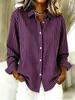 2026 Women's Elegant Plaid Long-Sleeve Shirt - Summer Trend