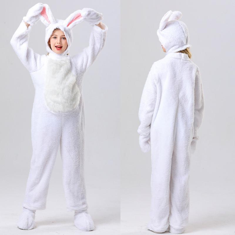 Halloween Cartoon Animal Bunny Costume Children's Onesie White Rabbit Gray Rabbit Kindergarten Stage Performance Costume