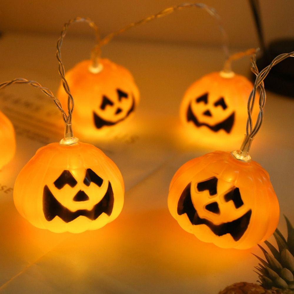 Plastic Pumpkin  LED String Lights Waterproof Pumpkin Crystal Lights  Haunted House
