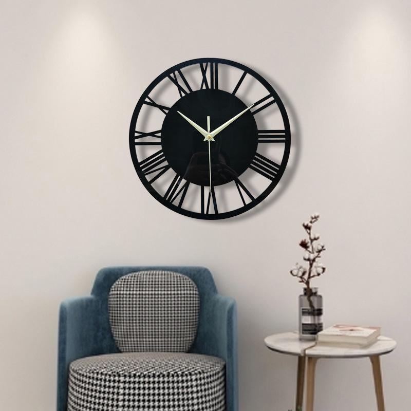 Nordic Simple Living Room Decorative Acrylic Wall Clock - No Drilling Needed, Large Hanging or Table Clock