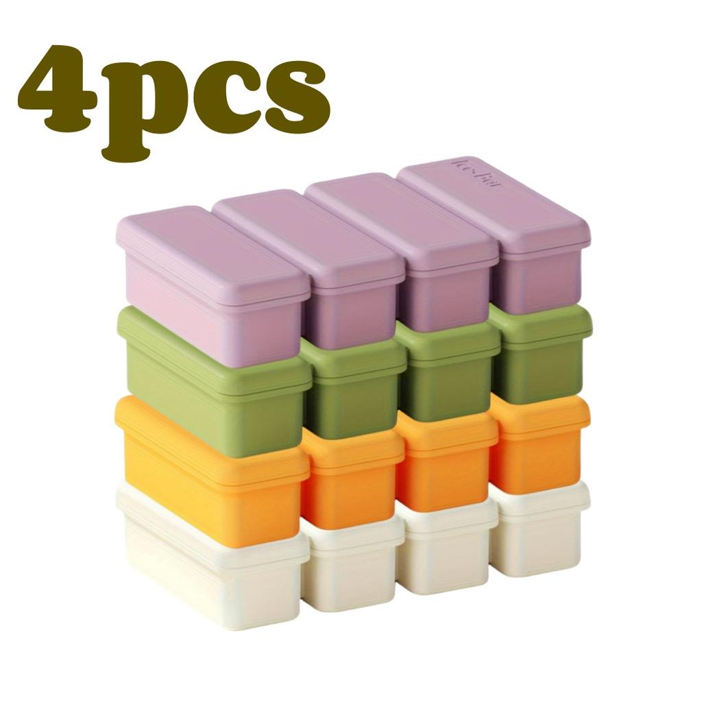 1/4pcs Silicone Ice Cube Trays Easy To Demould BPA-Free Ice Cream Mold for Chilling Drinks Smoothies Summer Kitchen Essential