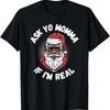 Afroamerikansk jultomte T-shirt med äpplemotiv, svart, S, 5XL