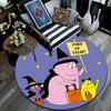 Barbapapa2 Round Area Rug,Carpet Rug for Living Room Bedroom Sofa Playroom Decor,Non-slip Floor Mat