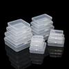1 Piece Square PP Plastic Box Rectangular Storage Transparent Flip Cover Storage Parts Multifunctional Product Jewelry Packaging