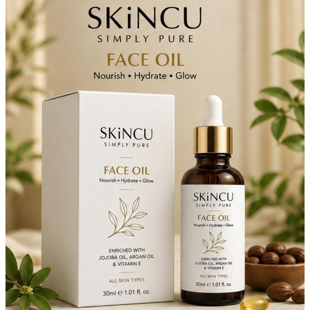 SKINCU Gesichtspflegeöl, Für ein strahlendes Gesicht mit gutem Vitamin E Öl 30ml (5 Stück)