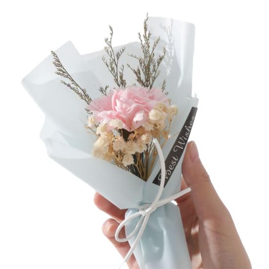Mini künstliches Seifenblumen-Bouquet Falsche Nelken/Sonnenblumen Gänseblümchen Blumenarrangement Valentinstagsgeschenke für Frauen Beste Freundin Freundin
