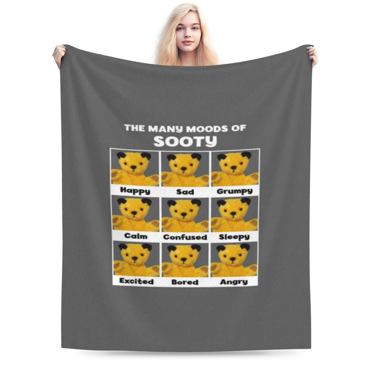 

The Many Moods Of Sooty Personalized Warm Party An UltraSoft Micro Fleece Blanket 75x100cm 30x40in