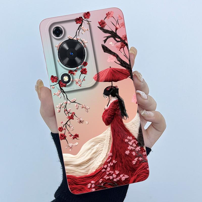 For Huawei Nova Y72 Phone Case Fashion Simplicity Flower Matte Silicone Shell For Huawei Nova Y72S Y63 Y 72 Back Cover Housing