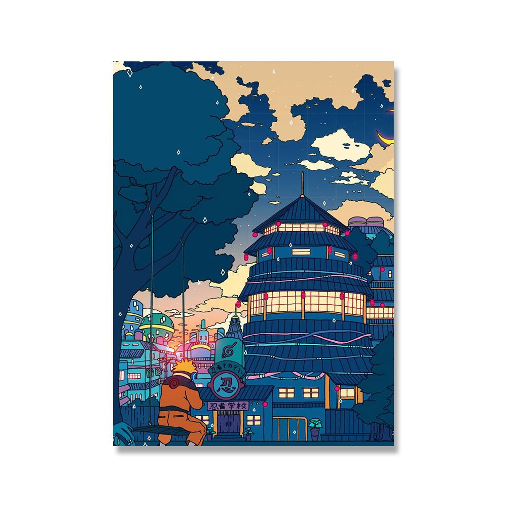 Hot Poster Seerlight Anime Poster City Night Decoration Art Decor Painting Home Decor Kawaii Room Decor Canvas Poster