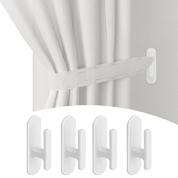 4 Pieces Blind Cord Winding Safety Blind Cord Hooks Blind Cord Holder Adhesive Wall Hook Wrap Cleats Baby Proofing