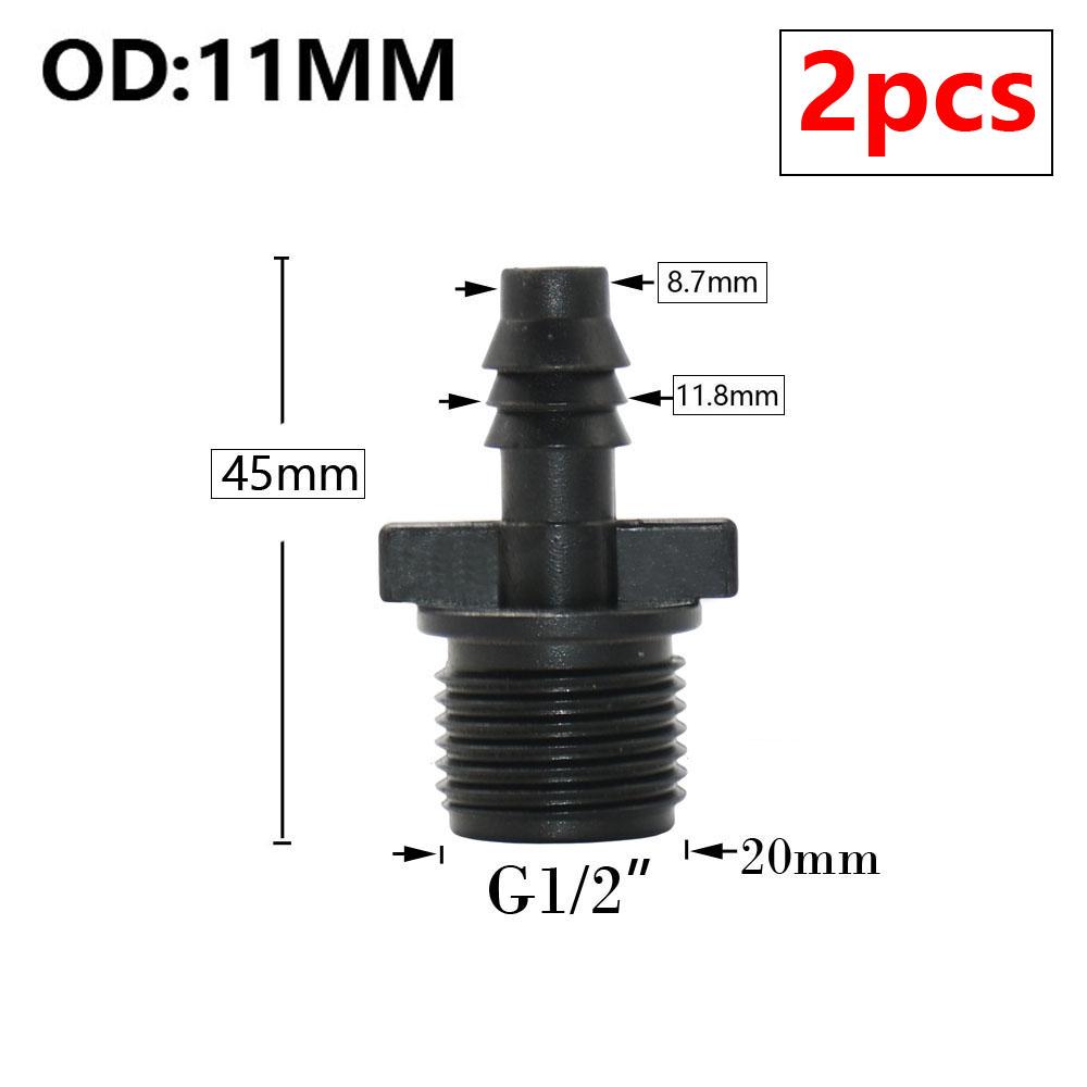 

8/16/20/25/32mm Garden PE Tube Connector 1/2 3/4 1 Thread Hose Elbow Barb Coupler Fitting Farm Irrigation PE Pipe Joint