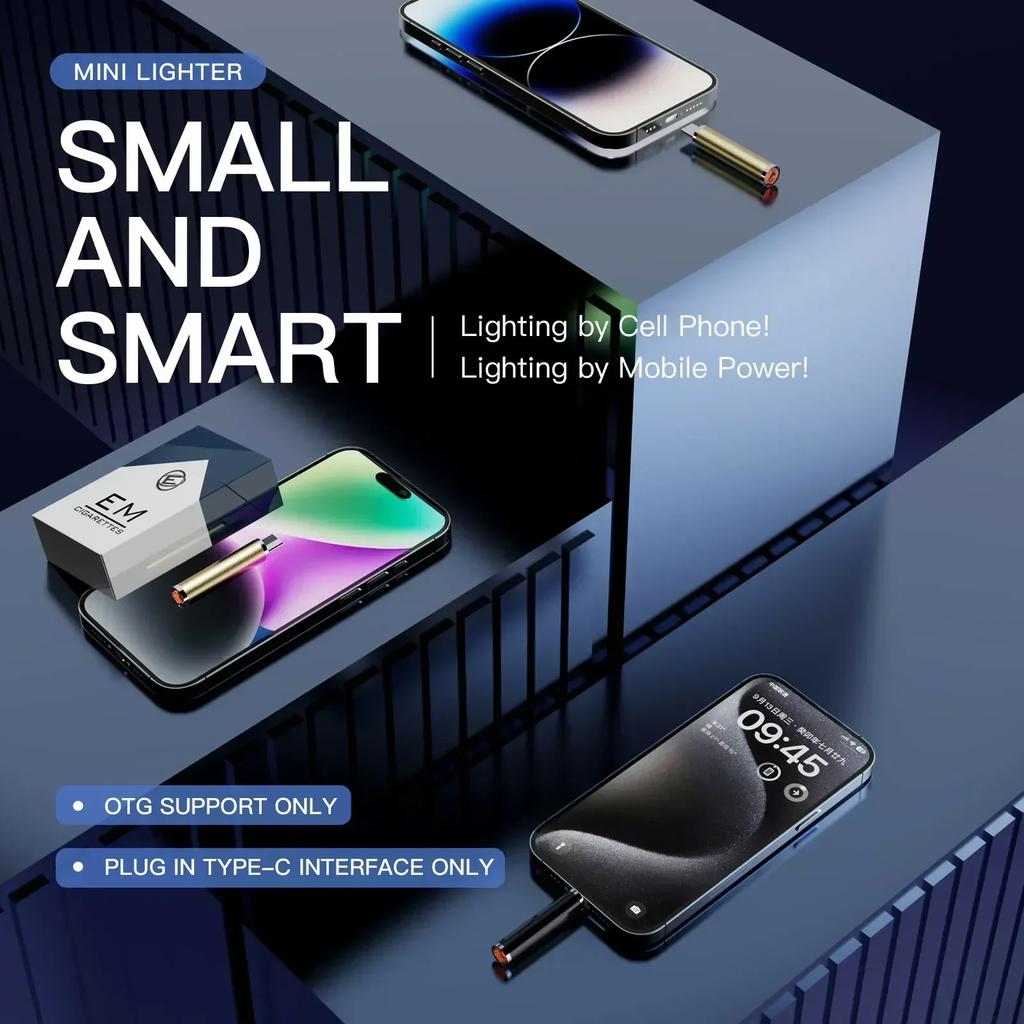 NEW Mini Cigarette Lighter TYPE-C Interface Tungsten Wire Blowing Cigarette Lighter Without Battery Can Be Carried On the Plane