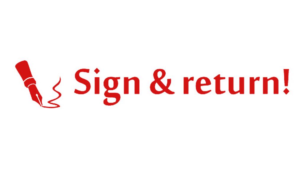 Printtoo Teacher's Stamp Sign & Return! Self-Inking Stamp Rubber Stamp Commanding/Supportive for School & Office Supplies,42x9 mm