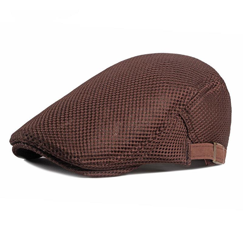 Vintage-Inspired Unisex Mesh Beret - Breathable & Adjustable - Sun-Protective Ivy Cap for Golf, Hunting & Driving - Stylish Summer Flat Hat