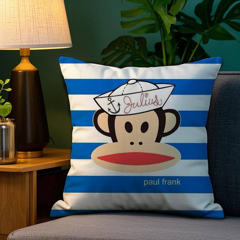 Cute PPaul FFrank Brand Pillow Case Plush Fabric Soft Double Sided Print Sofa Cushion Cover Throw Pillow Covers