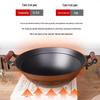 ZISIZ 33cm Cast Iron Wok with Lid