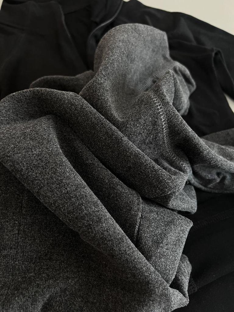 Dámské přiléhavé elastické tričko svetr s dlouhým rukávem se stojáčkem a skrytým zipem