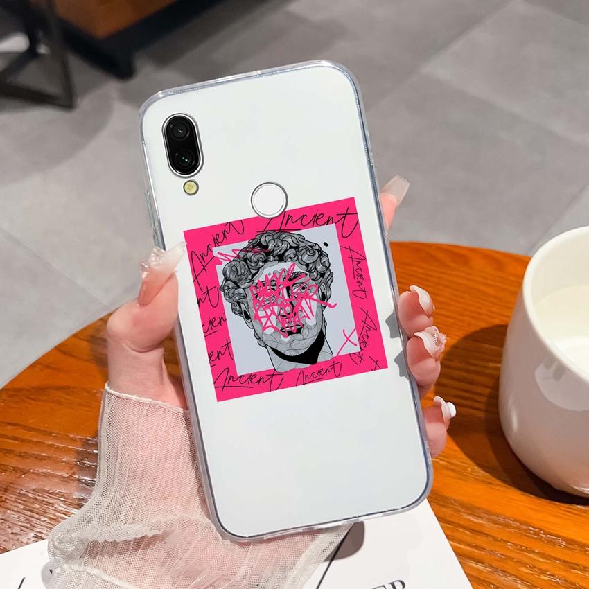 Für Xiaomi Redmi 7 7A 8 9C 9T 10A Mode Buchstaben Handytaschen Ultradünne Transparente TPU Staubdichte Schutz Weiche Rückseite Für Xiaomi Handyhülle