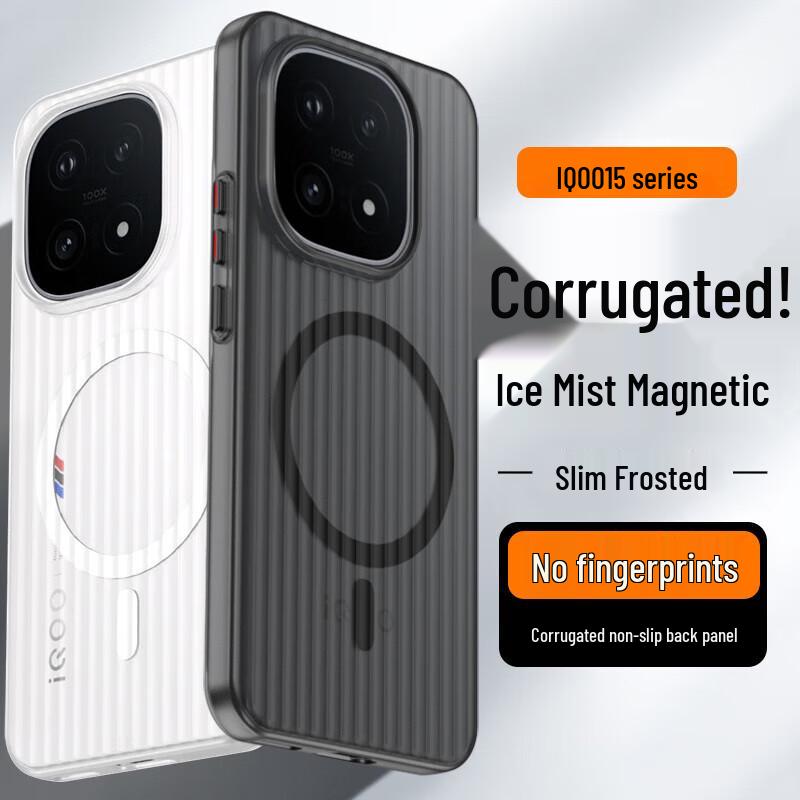 

Shihuan Ke iQOO 15 Magnetic Corrugated Stripe Frosted Phone Case