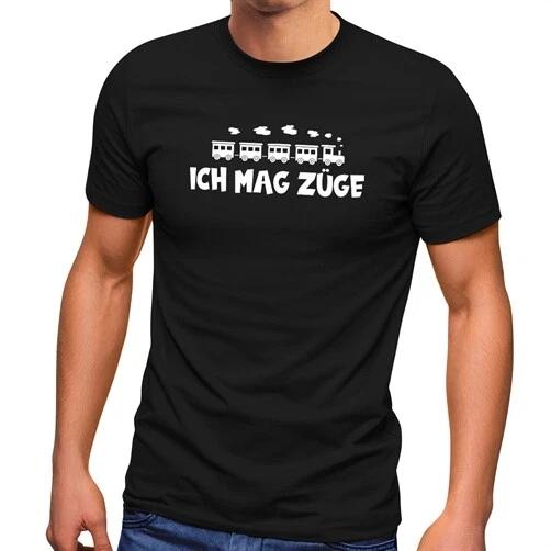 Mens T Shirt I Like Trains Funny Saying Black Humor Quote Meme- XL