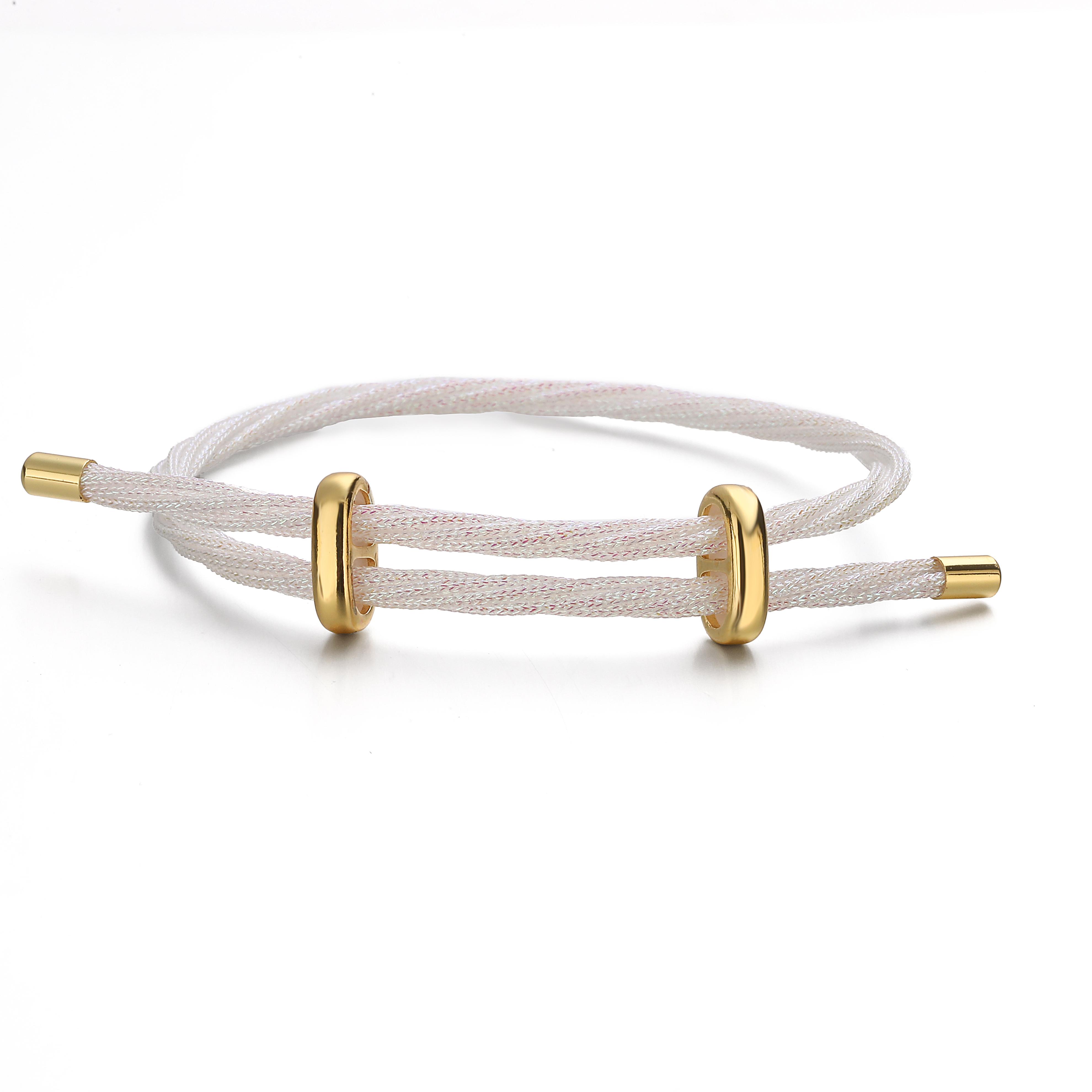 

Adjustable Zipper Bracelet with Fine Sparkle Braided Texture Minimalist Sporty Style Unisex Couple Zircon 1 Piece Other