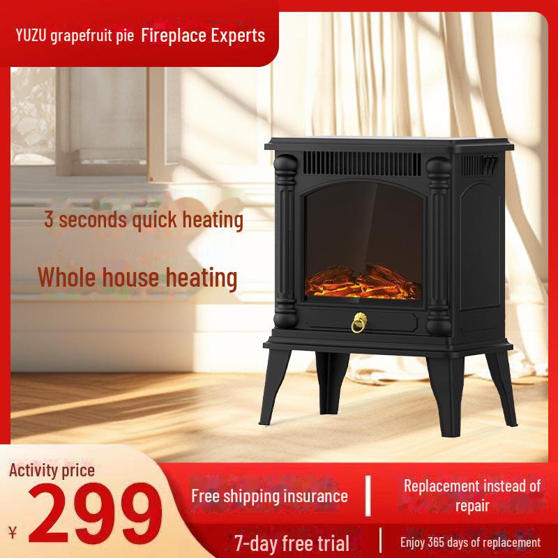 

Обогреватель Yuzu Pie 3D Flame Simulation Heater - энергосберегающий зимний камин для дома в европейском и американском стиле 200-1000 units