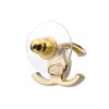 CHANEL Double C Diamond Earrings Women's Small Gold