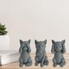 Figurita de Gato Impresa en 3D Gatitos Oye Habla Ve No el Mal Estatua Adorno de Gato en Miniatura Regalo para Amante de los Gatos para Decoración de Escritorio Estante Vitrina